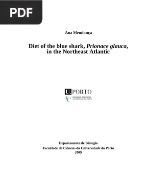 Diet of the Blue Shark Prionace Glauca in the Northeast Atlantic