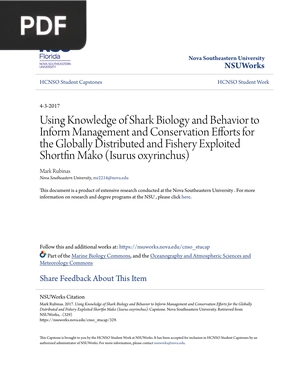Using Knowledge of Shark Biology and Behavior to Inform Management and Conservation Efforts for the Globally Distributed and Fishery Exploited Shortfin Mako