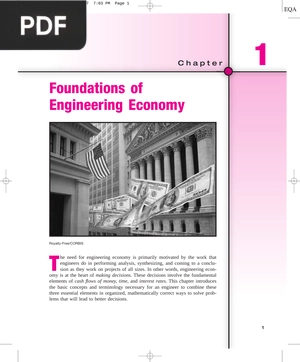 Foundations of Engineering Economy