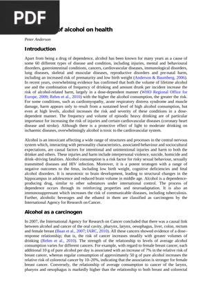 The Impact of Alcohol on Health (Article)