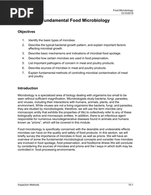 Fundamental Food Microbiology
