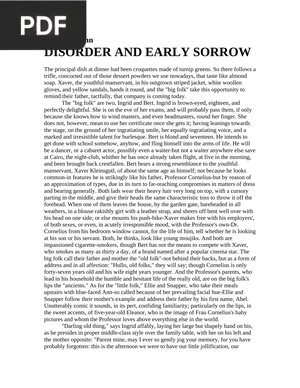 Disorder and Early Sorrow
