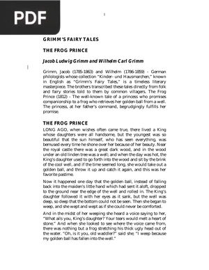 The Frog Prince (Article)