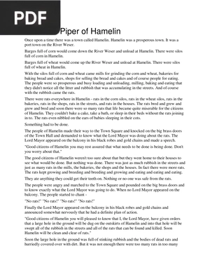 The Pied Piper of Hamelin (Article)