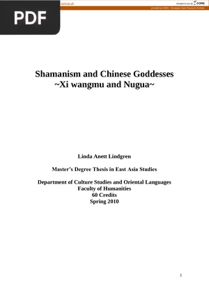 Shamanism and Chinese Goddesses Xi wangmu and Nugua