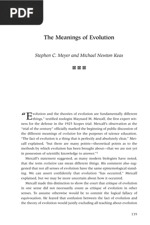 The Meanings of Evolution