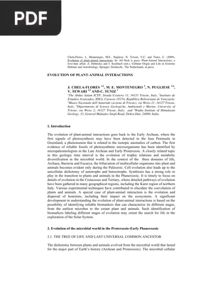 Evolution of Plant-Animal Interactions