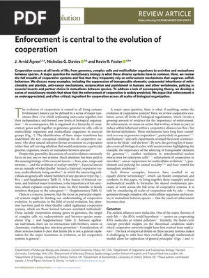 Enforcement is Central to the Evolution of Cooperation