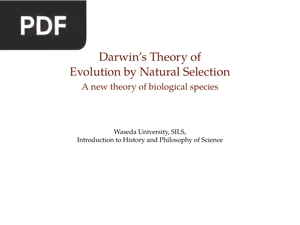 Darwins Theory of Evolution by Natural Selection (Presentation)