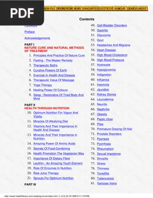 A Complete Handbook of Nature Cure