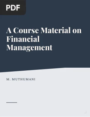 A Course Material on Financial Management