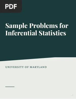 A few sample problems for inferential statistics