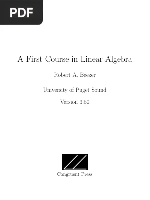 A First Course in Linear Algebra