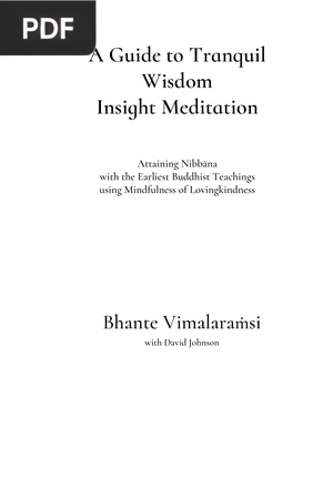 A Guide to Tranquil Wisdom Insight Meditation