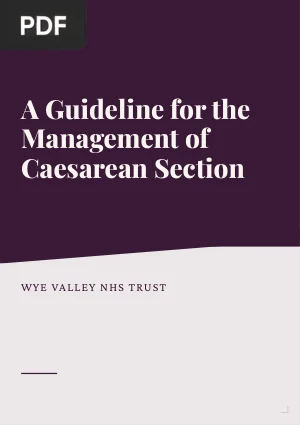 A Guideline for the Management of Caesarean Section