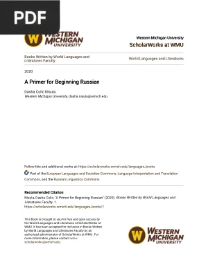 A Primer for Beginning Russian