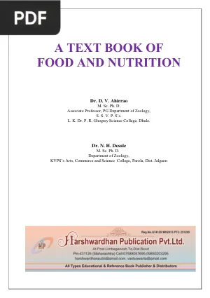 A Text Book of Food and Nutrition