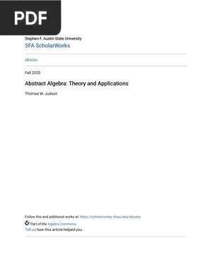 Abstract Algebra: Theory and Applications