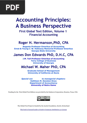 Accounting Principles: A Business Perspective