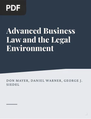 Advanced Business Law and the Legal Environment