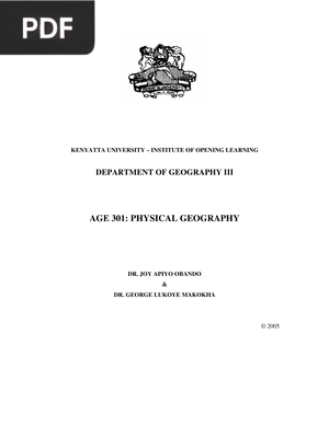 Age 301: physical geography