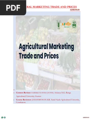 Agricultural Marketing, Trade and Prices