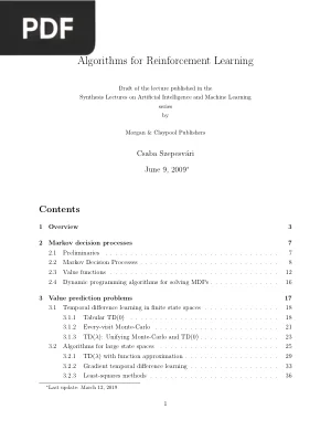 Algorithms for Reinforcement Learning