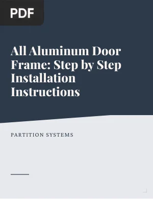 All Aluminum Door Frame: Step by Step Installation Instructions