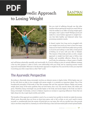An Ayurvedic Approach to Losing Weigh