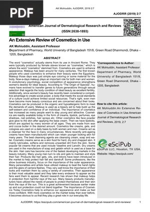 An Extensive Review of Cosmetics in Use
