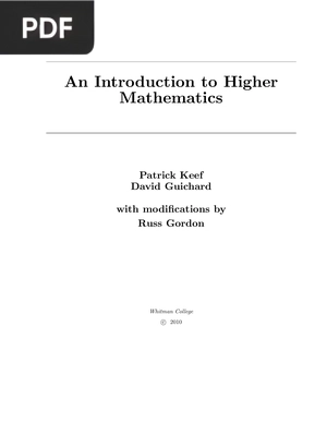 An Introduction to Higher Mathematics