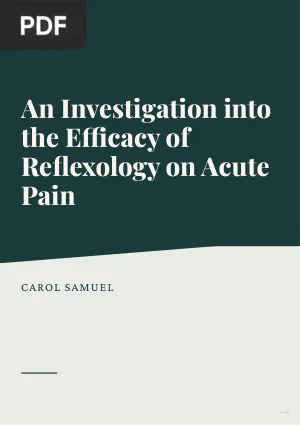 An investigation into the efficacy of reflexology on acute pain in healthy human subjects