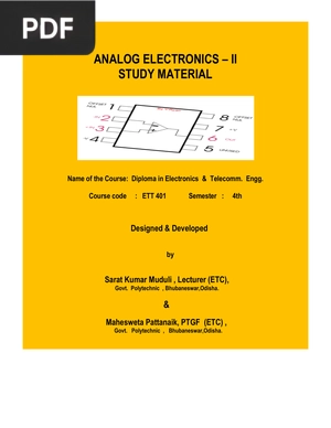 Analog Electronics - Study material