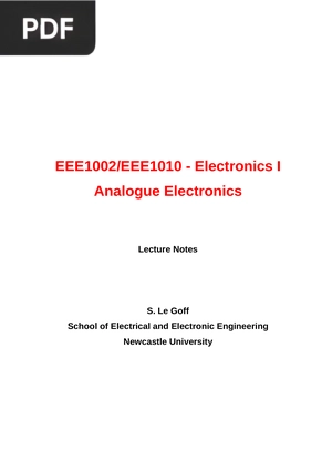 Analogue Electronics Lecture Notes
