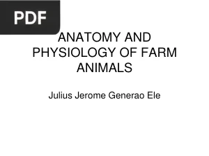 Anatomy and Physiology of Farm Animals