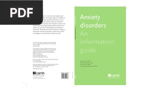 Anxiety disorders: An information guide