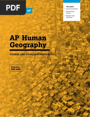 AP Human Geography Course and Exam Description