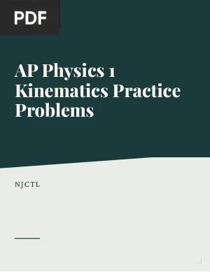 AP Physics 1 Kinematics Practice Problems