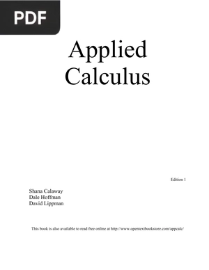 Applied Calculus