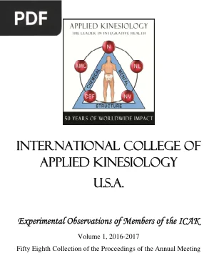 Applied Kinesiology Proceedings