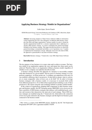Applying Business Strategy Models in Organizations