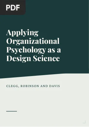 Applying Organizational Psychology as a Design Science