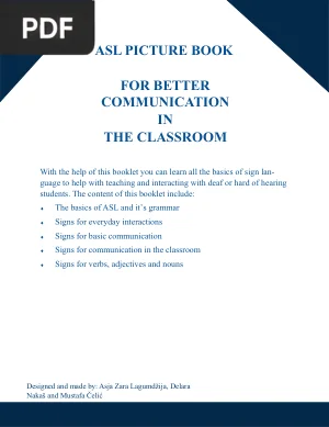 ASL Picture Book for Better Communication in the Classroom