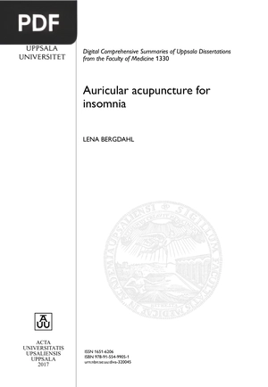 Auricular acupuncture for insomnia