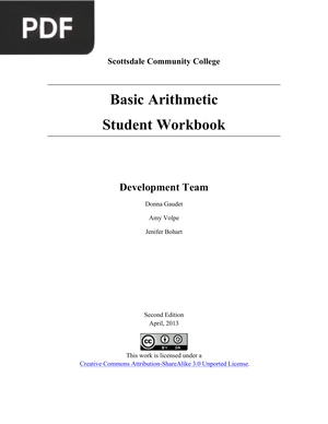 Basic Arithmetic Student Workbook
