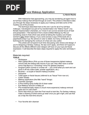 Basic Full-Face Makeup Application