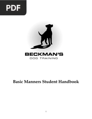 Basic Manners Student Handbook