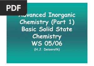 Basic Solid State Chemistry