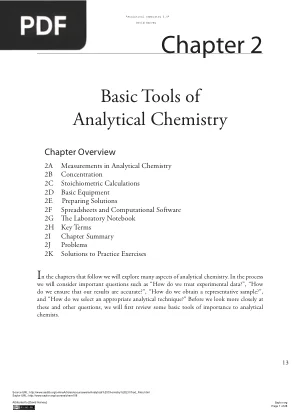 Basic Tools of Analytical Chemistry