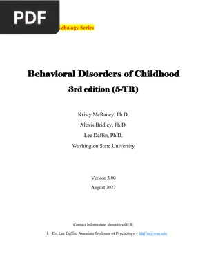 Behavioral Disorders of Childhood